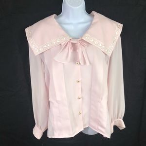 Vintage 80s Women’s Rivista top ironic pink 14